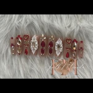 Press on Nails ACRYLIC FLOWER